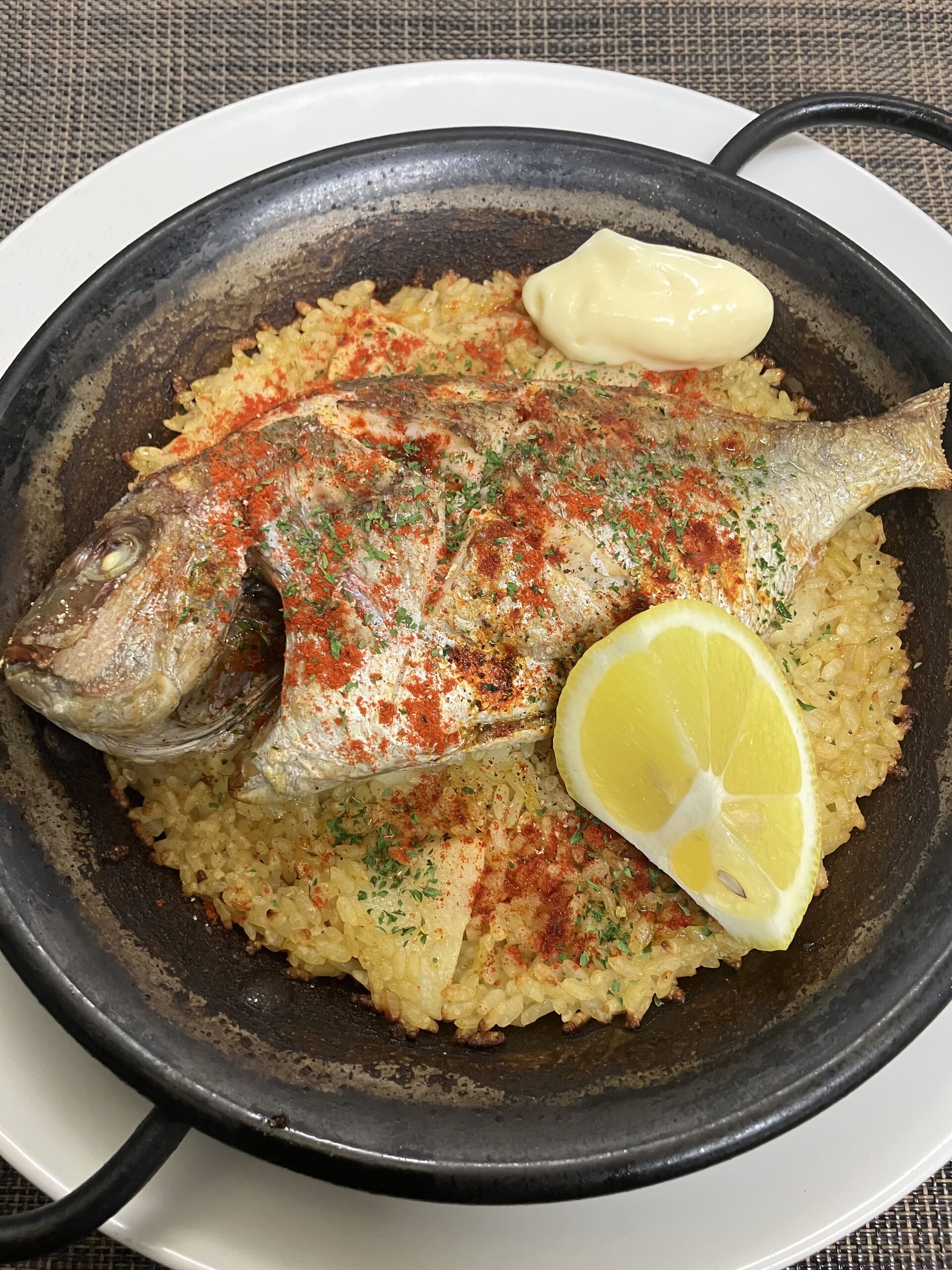 大山駅グルメ！お魚パエリアディナー！